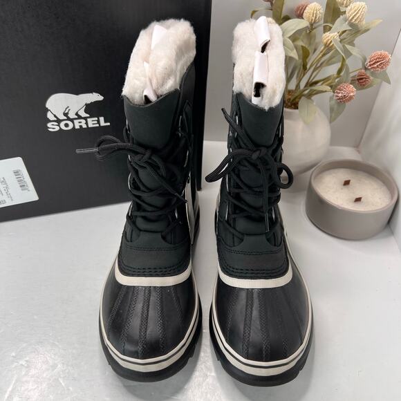 Sorel Caribou WP Waterproof Boots Black Stone NL1005-011 Women 8 NWB - Picture 5 of 10